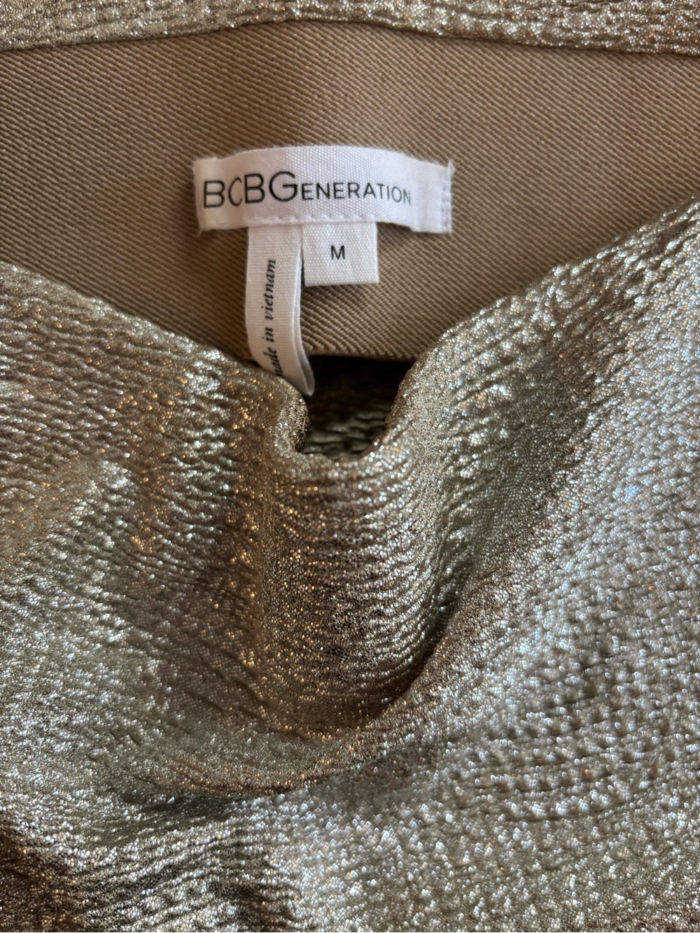 BCBGeneration Metallic Mini Skirt - Picture 2 of 4